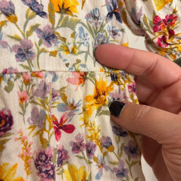 Old Navy Kids Floral Dress Yellow Sunflowers Cotton Spring Easter XL 14-16 - Picture 3 of 9